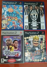 Lotto 4 Giochi PlayStation 2 PS2 - PES 4, Juventus, Astro Zoo, Buzz!