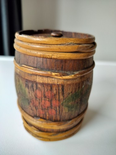 Antique russian wood barrel - wood,
