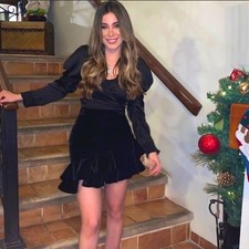 Gonna Zara in velluto nero