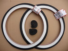 Coppia Pneumatici 20" BMX Whitewall Raleigh Kenda Duro 20x1,75 Old School Bike 