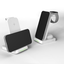 DOCK Caricatore Wireless 3 in 1 dock station per APPLE IPHONE