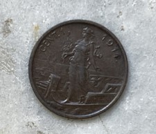 REGNO ITALIA- MONETA 1 CENTESIMO 1911 ITALIA SU PRORA VITTORIO EMANUELE III RARA