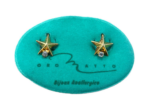 Orecchini stella oro con - orecchini,