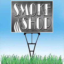 Insegna e palo 18"x24" SMOKE