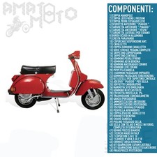 KIT RESTAURO VESPA PX 125 E PRIMA SERIE SELLA AMMORTIZZATORI CERCHI COPERTONI