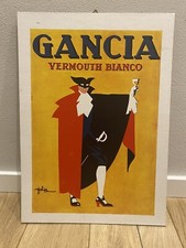 ?Insegna GANCIA Vintage Modernariato Tabella Pubblicitaria Design Home Decor