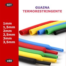 GUAINA TERMORESTRINGENTE TERMORETRAIBILE SET 6 DIAMETRI 60 PEZZI TOT. 6 METRI