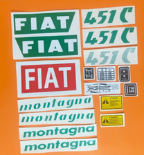 ADESIVI DECALCOMANIE FIAT 451 C MONTAGNA PER TRATTORI AGRICOLI CINGOLATI 451 C