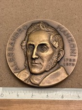 Medaglia Alessandro Manzoni (scrittore e poeta) (1785-1873) 1973 Addio Monti 