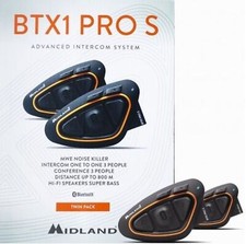 Coppia Interfoni pilota-passeggero MIDLAND BTX1 PRO S confezione 2 pezzi Nero