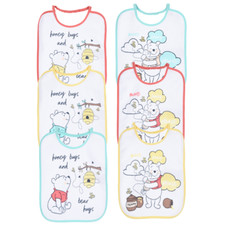 BAVETTE WINNIE THE POOH DISNEY SET 6 BAVAGLINI 27 X 22,5 CM IN SPUGNA BAMBINI