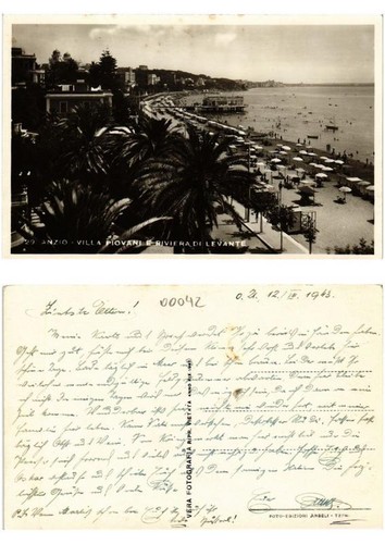 Cpa anzio villa - villa, piovani