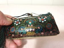 Antica Custodia cofanetto portamonete pochette Oriental Art cinese Cloisonnè