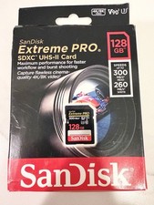 SanDisk 128GB Extreme PRO SDXC UHS-II V90 300MB/s - Video 8K 4K - Nuovo Sigillato
