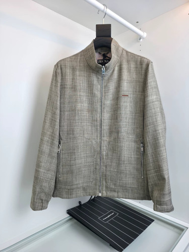 Giacca bomber zegna misto lino - giacca,