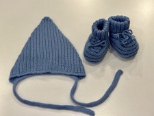 Capellino  “Elfo” e Scarpette Con I lacci Neonato