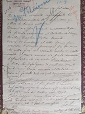 Biellese lettera comm Ernesto Rubino da Netro per deputato Alfredo Falcioni 1919