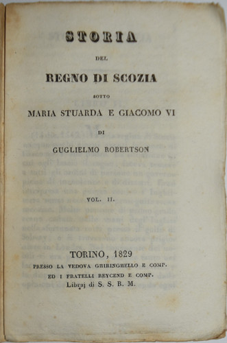 Storia scozia ediz 1829 - storia,