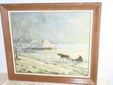 Dipinto paesaggio invernale - dipinto,