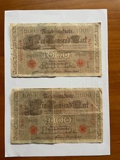 2 banconote tedesche del 1910