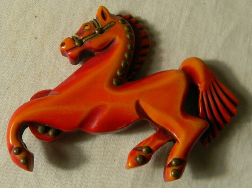 Spilla cavallo borchiata - spilla,