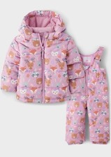 Tuta da neve e cappotto rosa