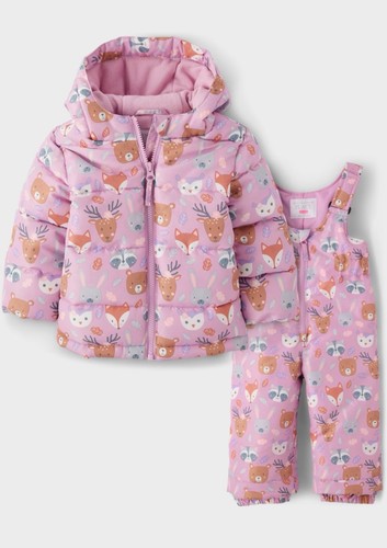 Tuta neve cappotto rosa - e,