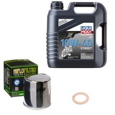 Kit filtro olio Kawasaki Z 900 RS Cafe ABS ZR900CEA 19, LM 10W-40 Street 4L, HiFlo