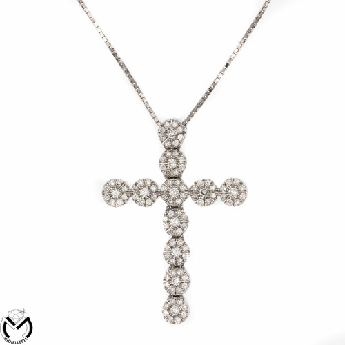 Collana damiani oro bianco - collana, 18