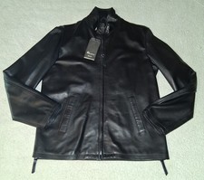 Giacca pelle nera uomo