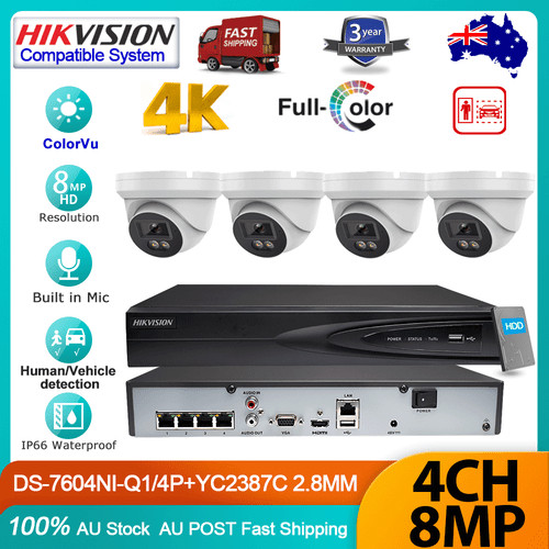 Hikvision 8mp 4ch - 4k,