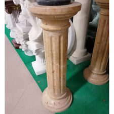 COLONNA IN VERO MARMO GIALLO CM. 80 CAPITELLO ROTONDO -COLONNE-PIETRA ARREDO