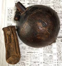 Antica custodia per polvere da sparo portatile giapponese Kayaku-Ire fiaschetta per polvere Hinawaju H6,1 pollici