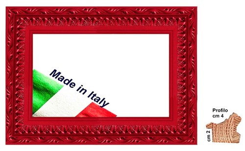 Cornice rossa stile - cornice,