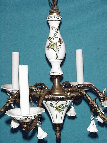 Lampadario vintage capodimonte - lampadario,