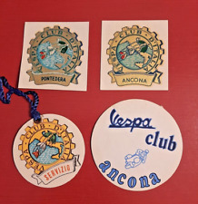 VESPA CLUB ITALIA LOTTO DECALCOMANIE -ADESIVO -CARTONCINO ORIGINALI ANNI 50/60