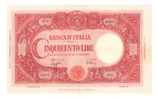 SPETTACOLARE CINQUECENTO 500 LIRE GRANDE C BARBETTI REPUBBLICA SOCIALE