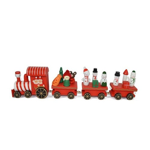 Trenino natalizio legno - trenino,