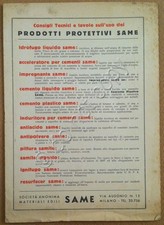 Materiali edili - brochure pubblicitaria - Same - Milano - anni '50