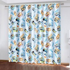 66*160CM 2PZS Bluey Tende Oscuranti Spesse per Bambini Anello Top Occhiello Camera da Letto