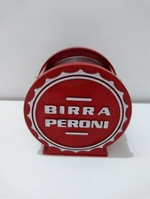 Dispenser a molla PORTATOVAGLIOLI bar BIRRA PERONI vintage in metallo pesante