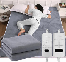 Coperta Riscaldata Elettrica Morbida Peluche Getto Portatile per Divano Letto Viaggio Campeggio