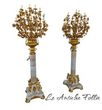 Coppia di Candelabri da Terra in Stile Barocco – Altezza 2,50 m