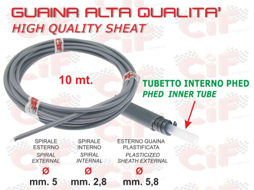 Guaina grigia teflon - grigia, in