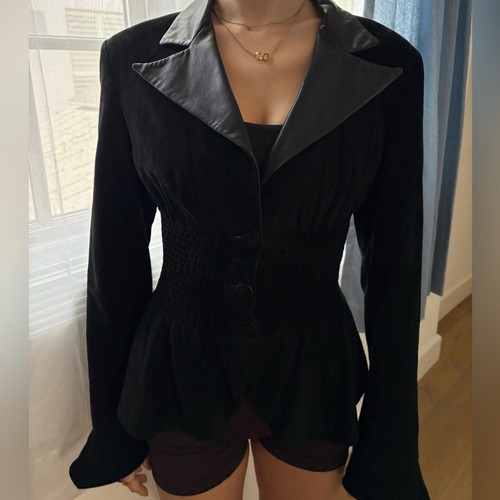Rara giacca pelle corsetto - rara,