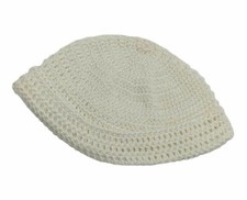 Cappello per bimbi Primi Mesi circ 37 cm in cotone realizzato all'uncinetto A48