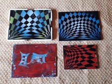 Lotto quadretti colorati in vetro