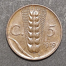 5 CENTESIMI LIRE SPIGA DAL 1919 AL 1937 BB SPL FDC REGNO SCEGLI ANNO