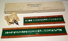 NORMOGRAFO ORIGINALE con PENNINO coevo, funzionante VINTAGE in scatola originale