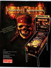 Disney Pirati dei Caraibi 2006 Stern Pinball Flyer Vintage Ephemera